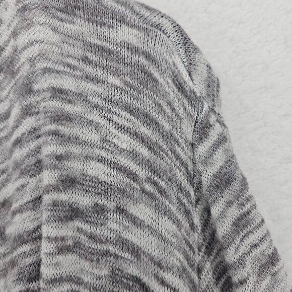 Torrid Sharkbite Duster Sweater Womens 5 Marled Gray Knit Cardigan Long Sleeve - Picture 3 of 10